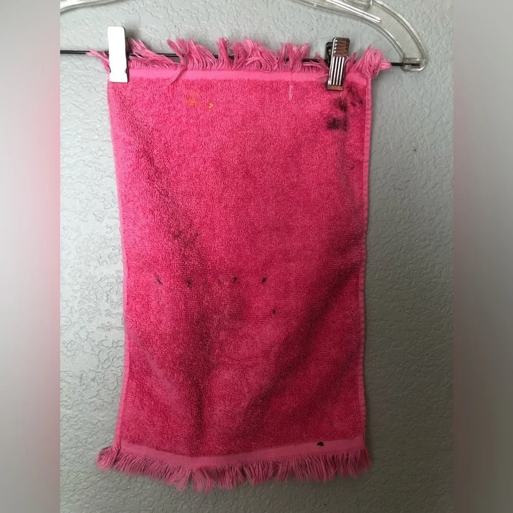 Vintage Pink hand Towel with Panda Design
